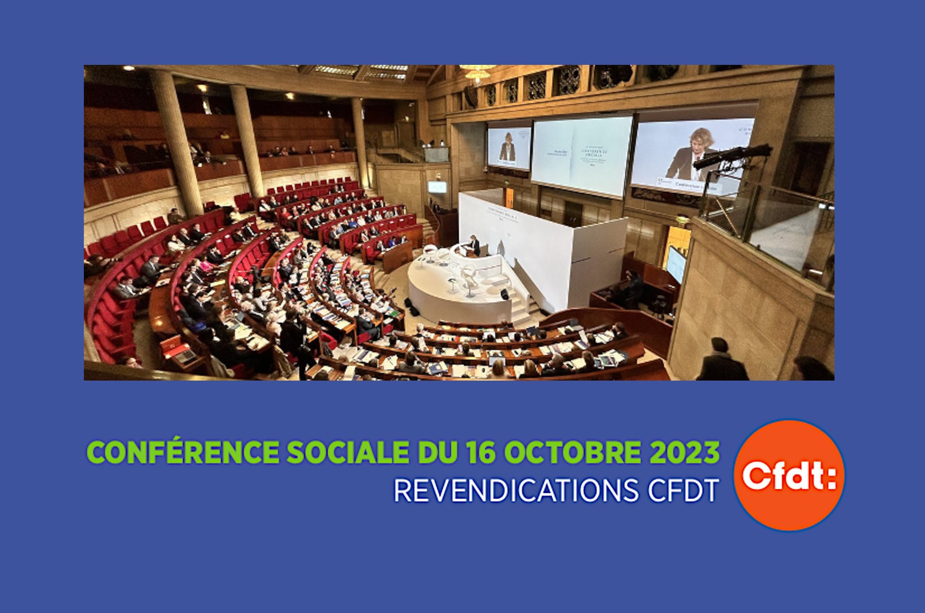 La CFDT a présenté ses revendications lors de la Conférence sociale du 16 octobre 2023